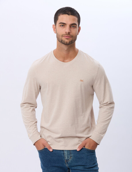 REMERA LISA DE ALGODÓN Arena