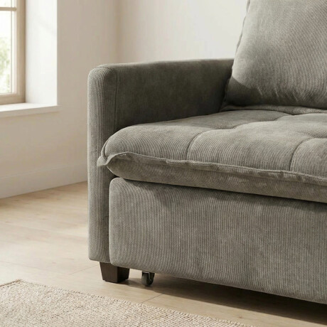 Sofá Cama Oliver - Tela Microfibra 12075 (Salvia)