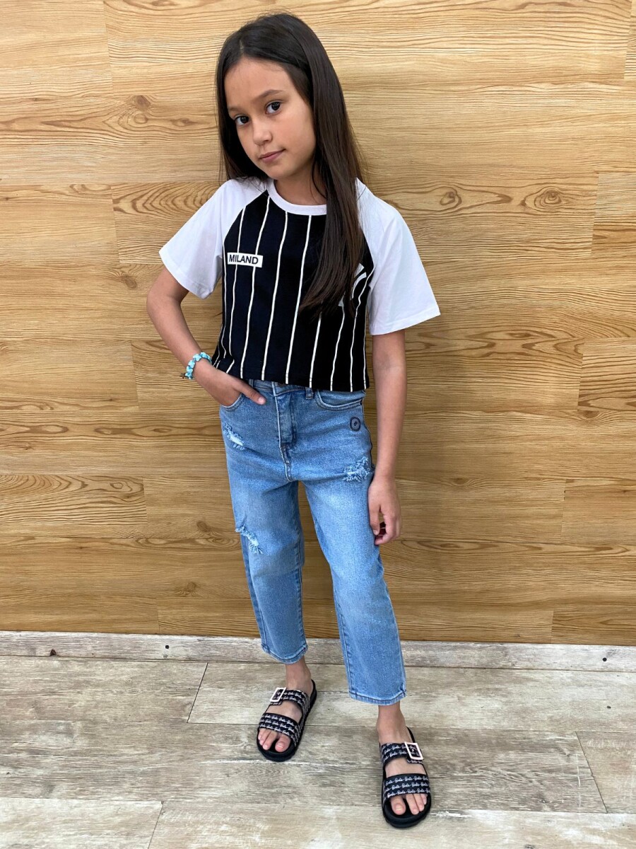 Crop Top Miland NY - Negro 