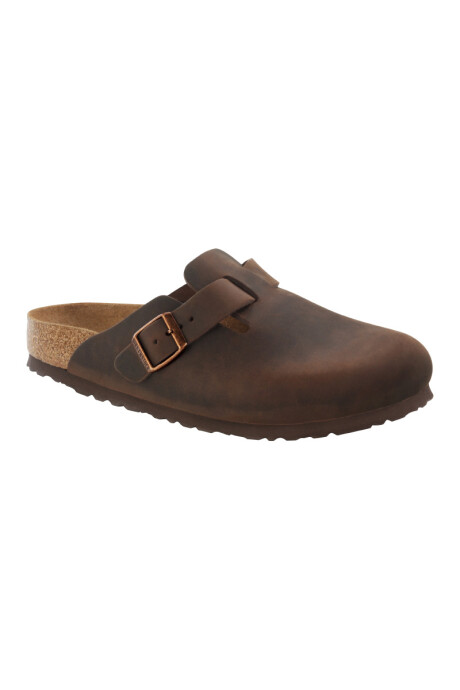 Zueco Boston Soft Footbed - Oiled Leather - Regular Habana