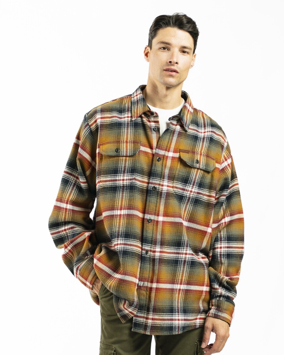 Sobre Camisas de Franella Orvis - Ladrillo 