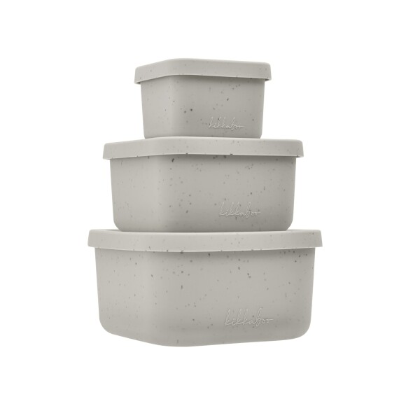 Set x3 tupper silicona KIKKABOO beige