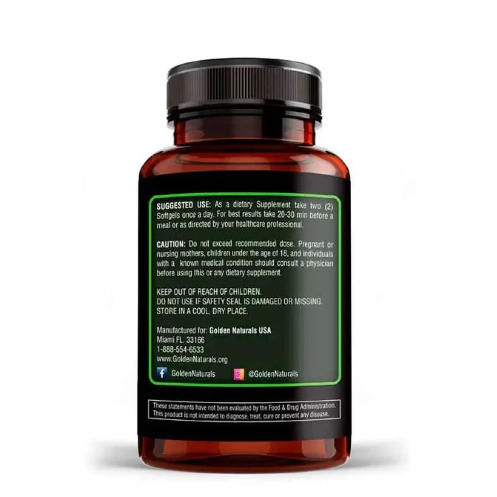 Omega 3 2000 mg | 800 EPA + 600 DHA | 90 Softgels Golden Naturals Omega 3 2000 mg | 800 EPA + 600 DHA | 90 Softgels Golden Naturals
