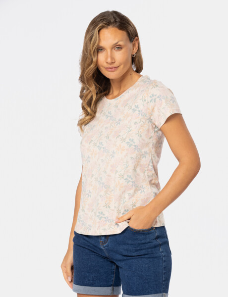REMERA ESTAMPADA Beige