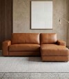 Sillon 3 cuerpos con Chaise Como Camel Izquierdo