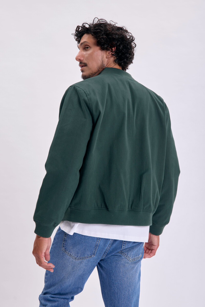 Campera bomber algodón Verde
