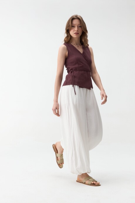 PANTALÓN BABUCHA ALBIA Blanco