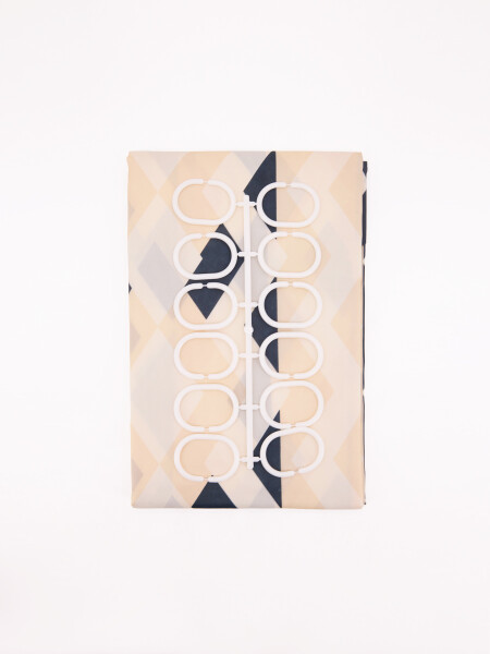 CORTINA BAÑO POLIESTER NEGRO