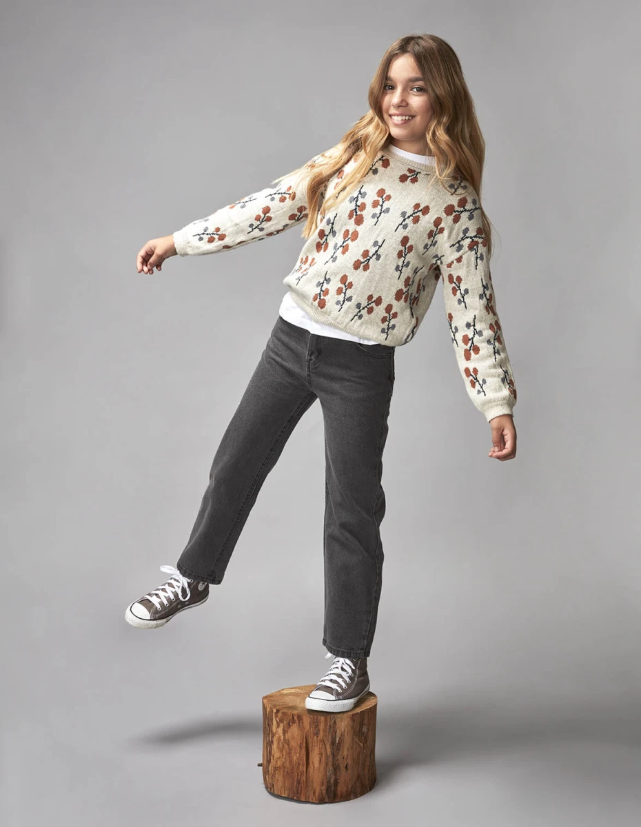 Jersey Con Detalles En Intarsia - Gris Medio Melange 