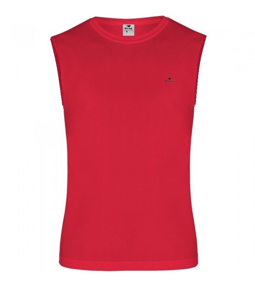 Musculosa adulto lisa - rojo 