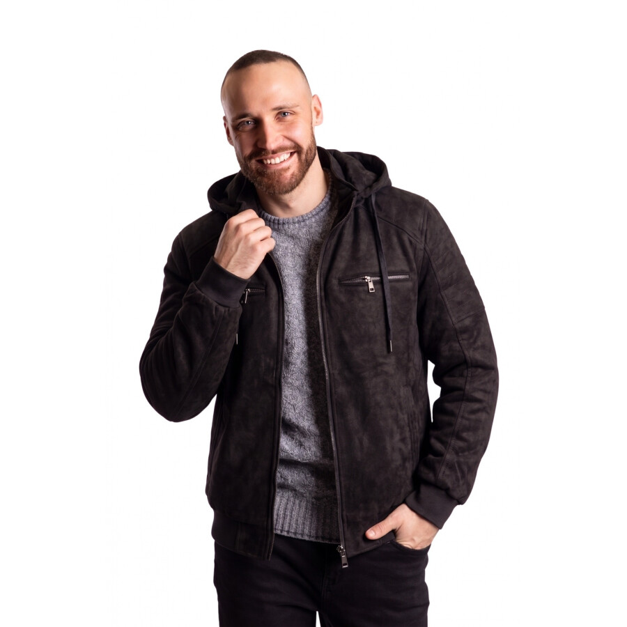 SNAKE JACKET HOOD BLACK