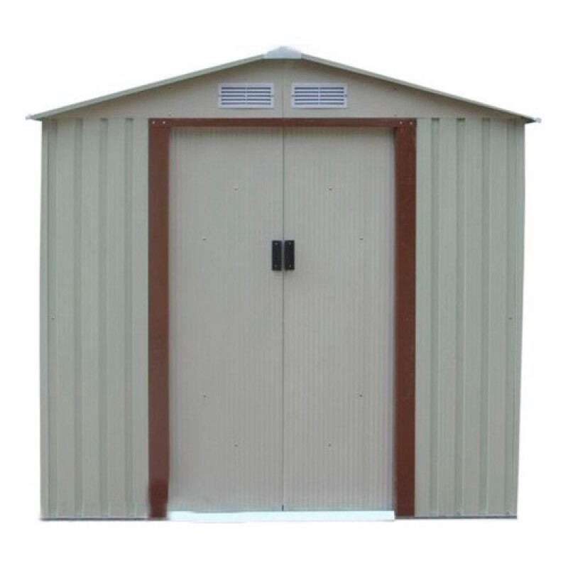 Caseta de jardín en acero con 2 puertas deslizables Caseta de jardín en acero con 2 puertas deslizables
