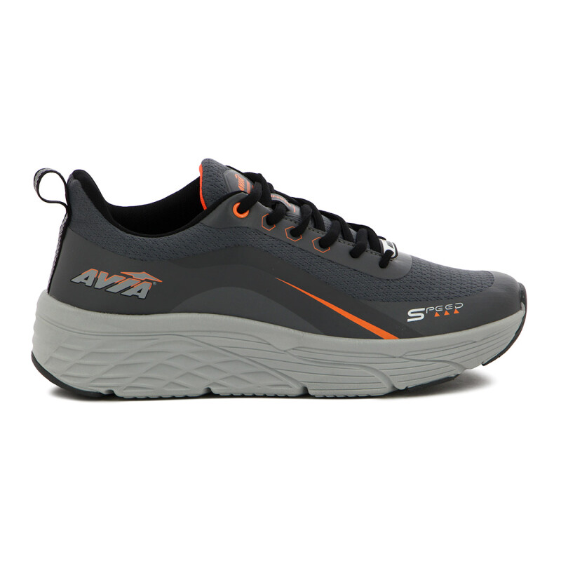 Avia Zapatillas Acordonadas Para Hombre Infinite Dk Grey/ Orange/ Black Gris Oscuro-naranja