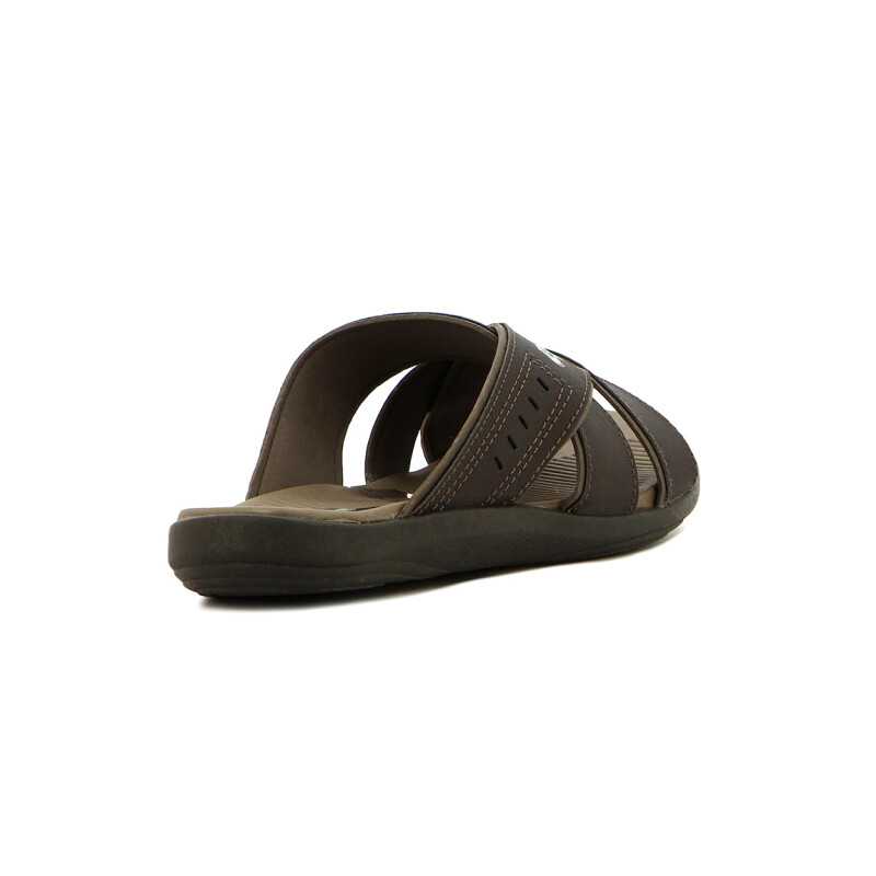 Country Sandalia Hombre Tiras Cruzadas Cafe