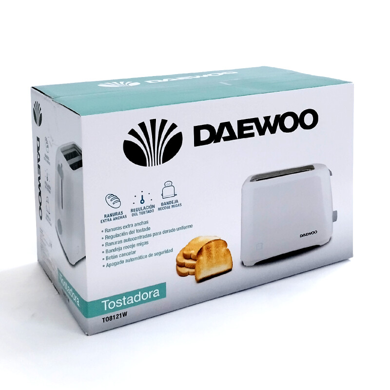 Tostadora Eléctrica Daewoo Ranuras Anchas Blanca