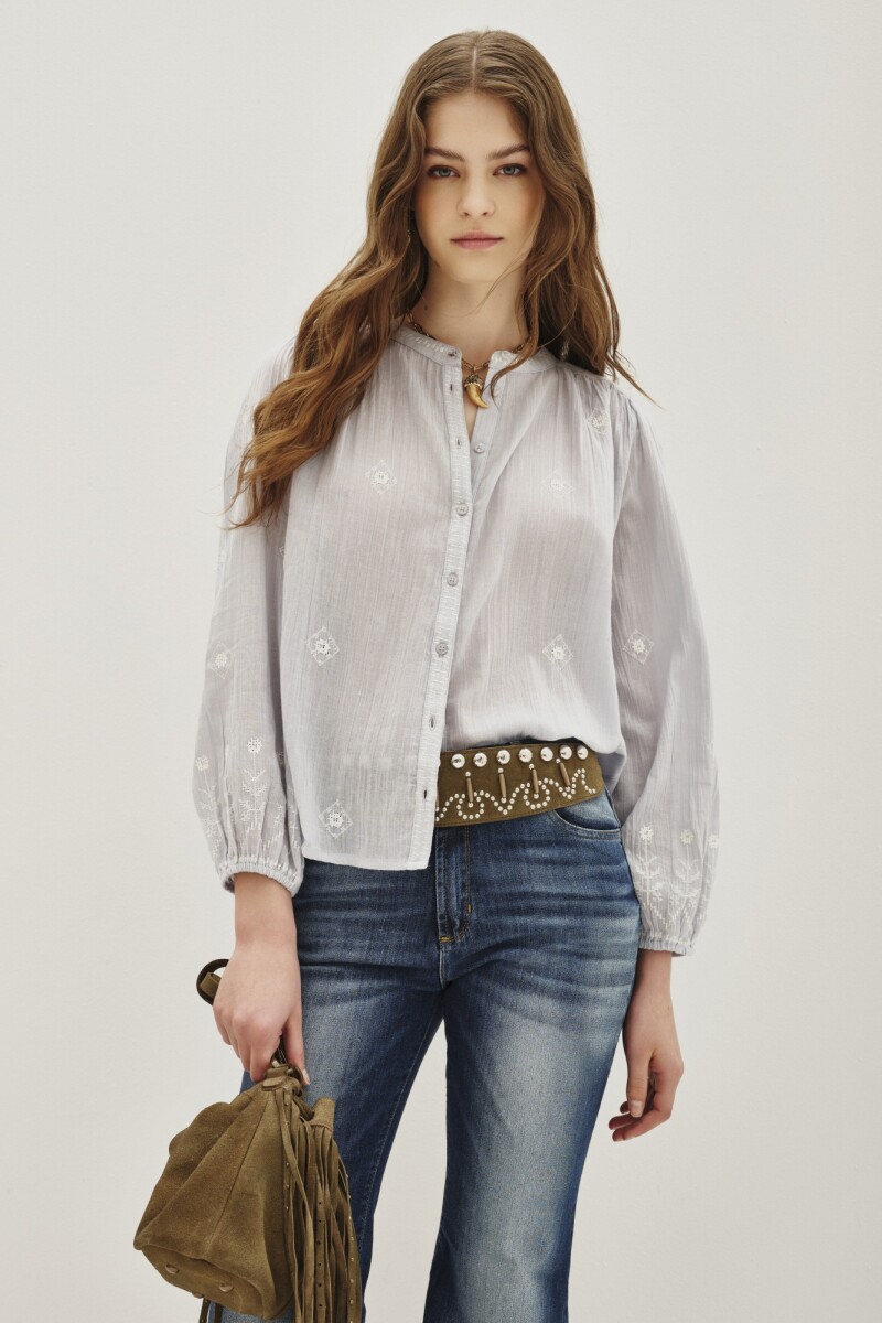 Camisa Birdie Celeste