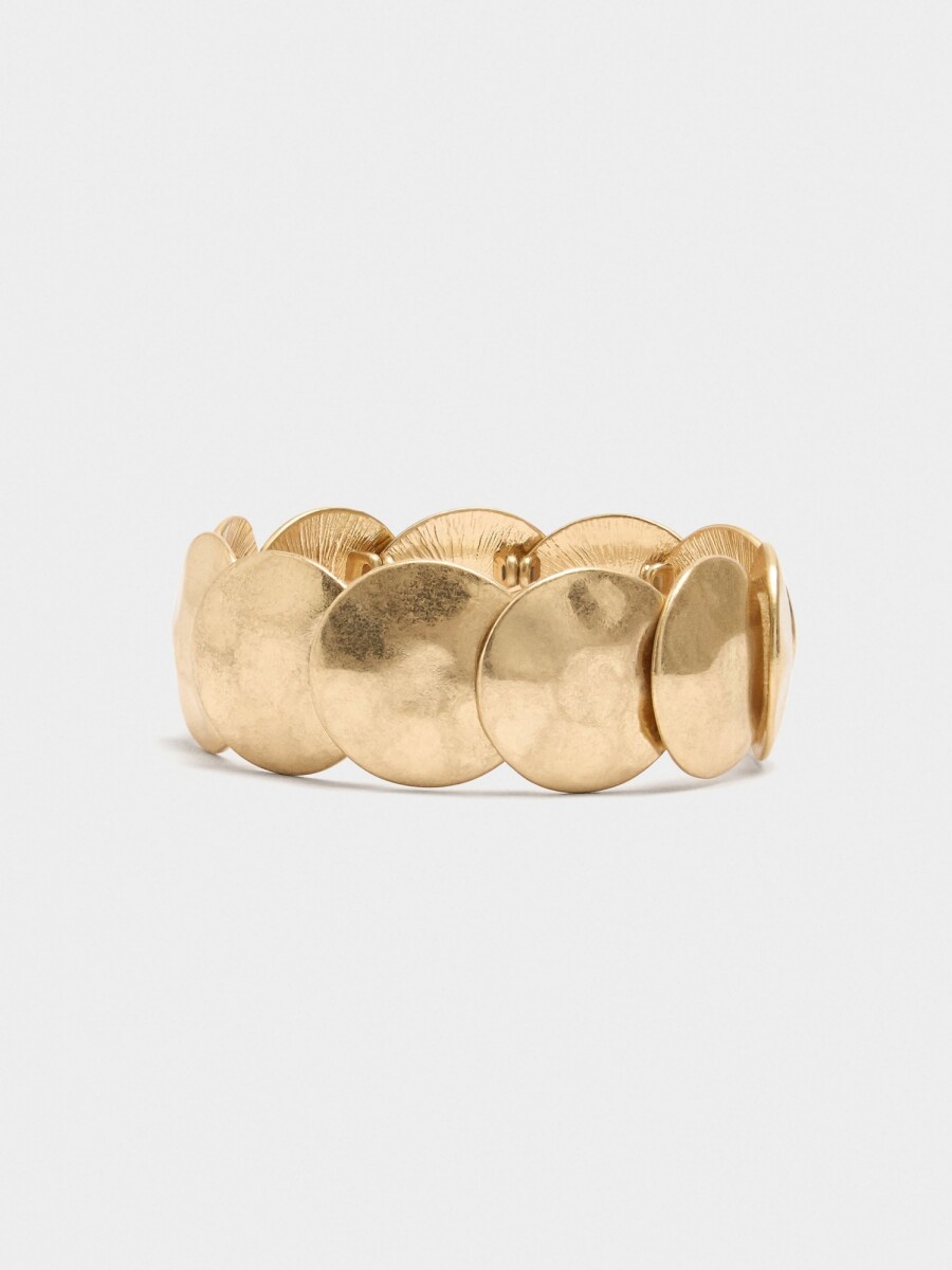 Pulsera Elástica De Redondos dorado