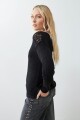 Sweater cinta calado negro