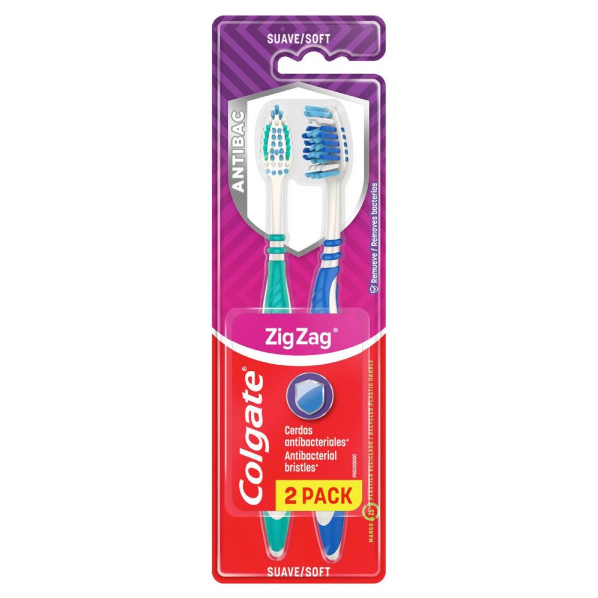 Cepillo Dental Colgate Zig Zag Suave 2x1 