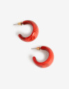 Aros Argollas Acrilico Argollas Resina Rojo - Rojo Medio