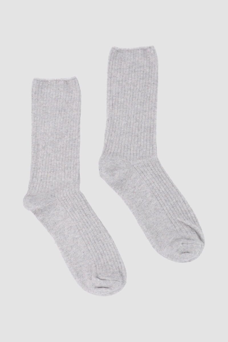 Medias 3/4 tejido soft - Gris 