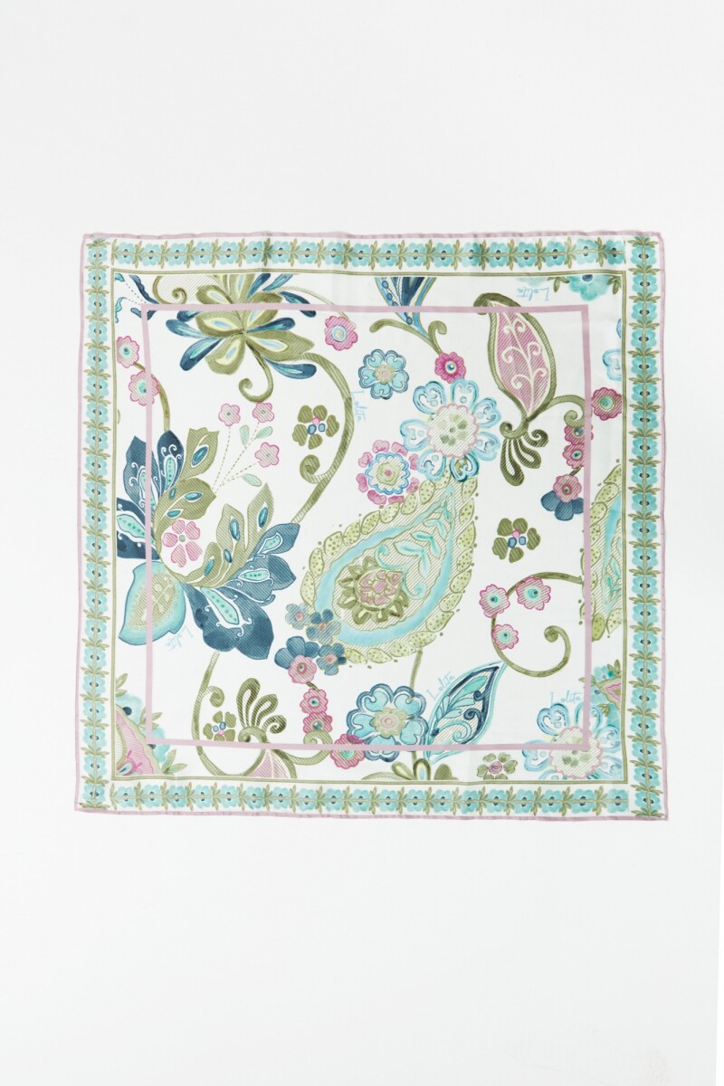 Pañuelo estampado floral Paisley - multicolor 
