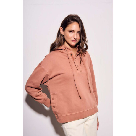 Sweater Capucha Lavado Mocha