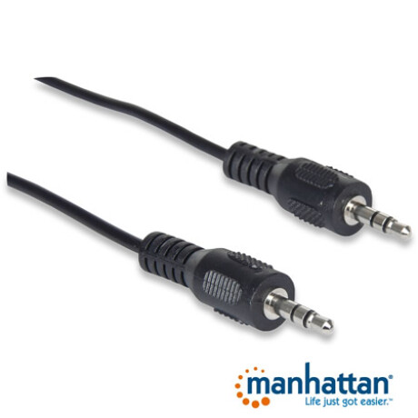 Cable Audio 3,5" M/M 1,80m Bolsita Manhattan Cable Audio 3,5" M/m 1,80m Bolsita Manhattan