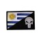 Bandera bordada Uruguay Punisher Blanco