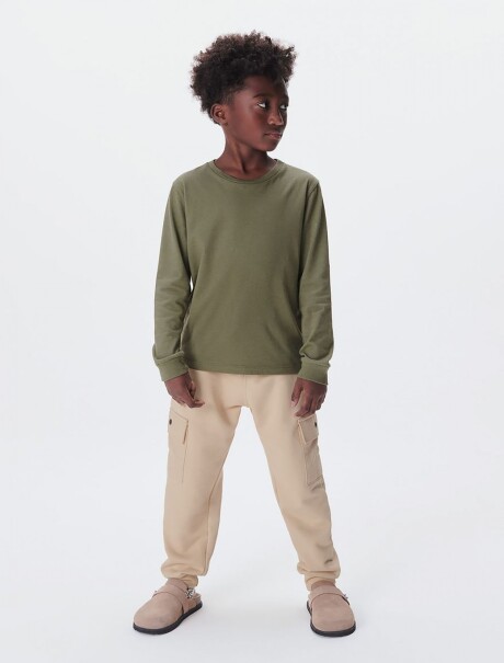 CAMISETA BÁSICA UNISSEX INFANTIL VERDE