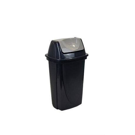 Tarro de residuos con tapa vaivén 14 lts Ecoblack NEGRO