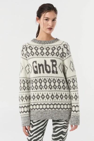 SWEATER EARL ROJO 2 Gris