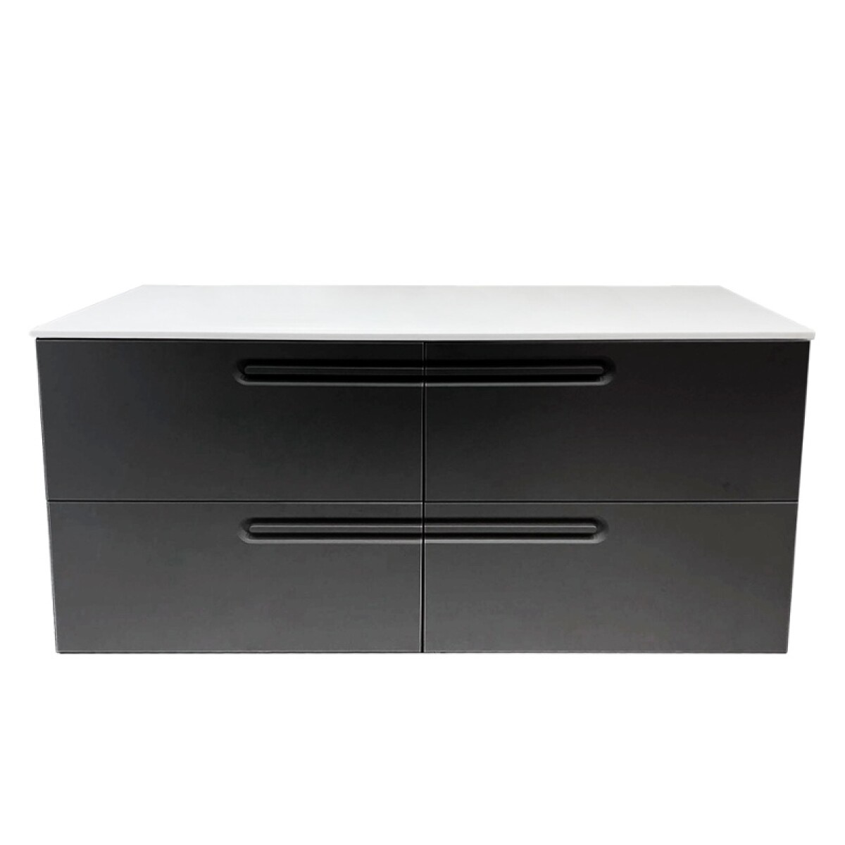 Mueble De Baño Econic 120 Cm Negro Mate Con Encimera 
