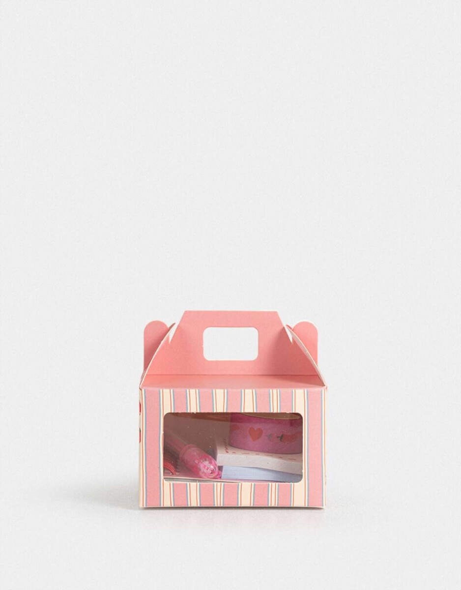 Mini Set De Librería En Cajita - Combinacion Multicolor 