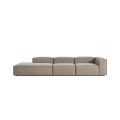 Sillón Nicole Esquinero + Respaldo + Chaise Lounge Gris