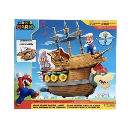 Playset Super Mario Deluxe Bowser's Air Ship y Accesorios 001