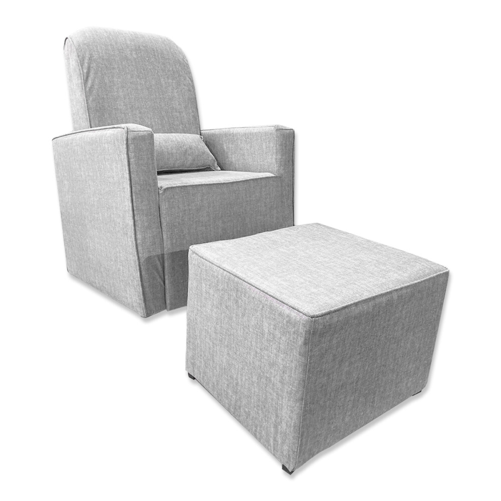 Sillón mecedor con apoyapiés Anny Gris