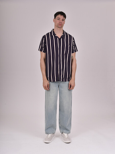 CAMISA RON AZUL OSCURO