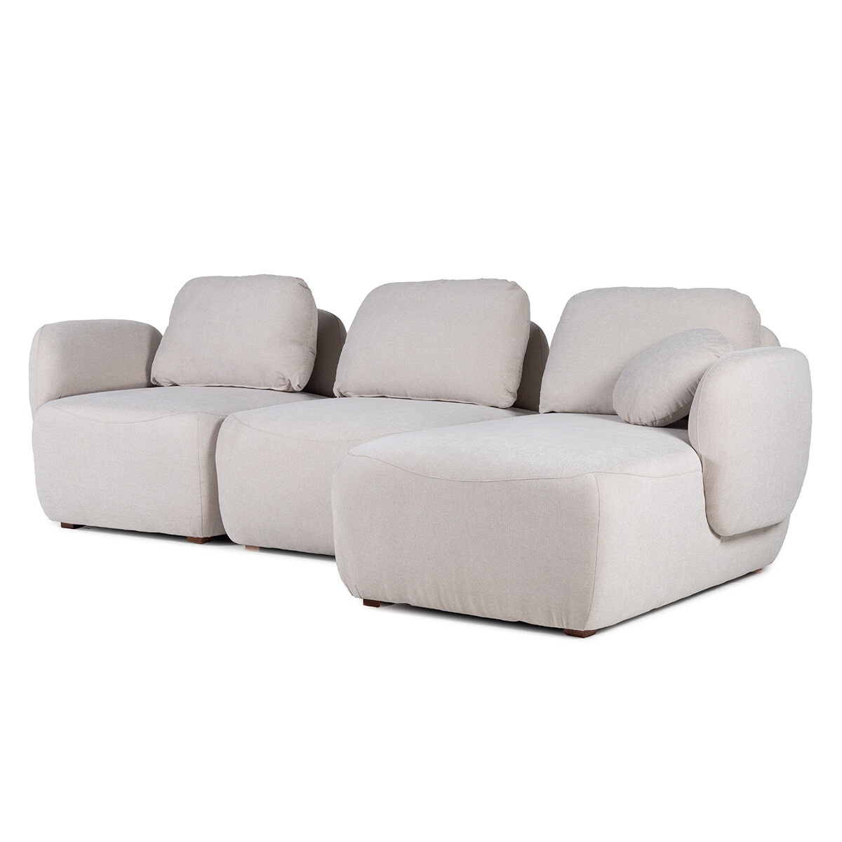 Rinconera Práctico - Tela Microfibra - Chaise Derecho - AA-10 (Beige) 