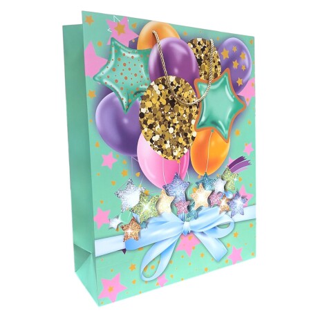 Bolsa Top Gigante Cumpleaños Celeste Globos
