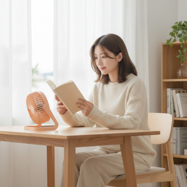 Ventilador De Escritorio Portatil Inclinable 14,5 Cm Usb Color Rosa