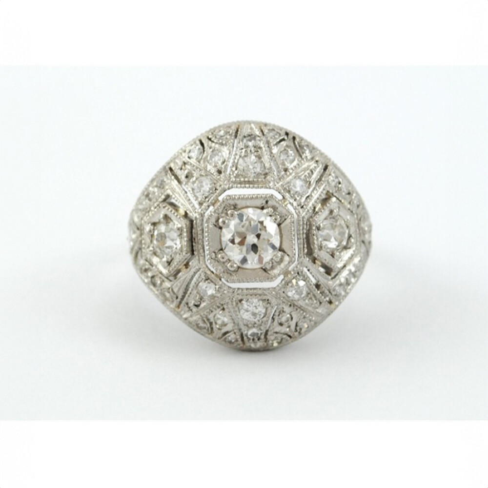 Anillo De Platino Y Brillantes Anillo De Platino Y Brillantes