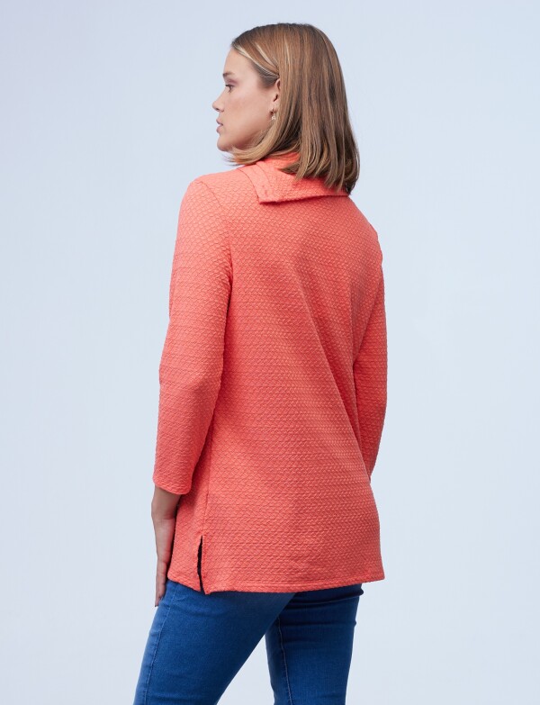 Blusa Cuello Volcado CORAL