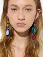 Pendientes Largos Asimétricos multicolor
