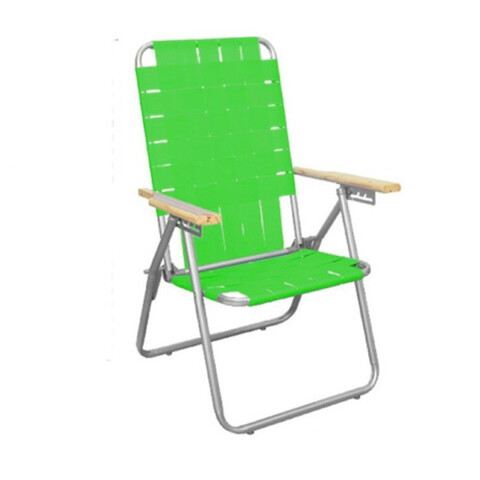 Reposera Sillón Plegable 5 Posiciones Descansar Aluminio Color Verde Reposera Sillón Plegable 5 Posiciones Descansar Aluminio Color Verde