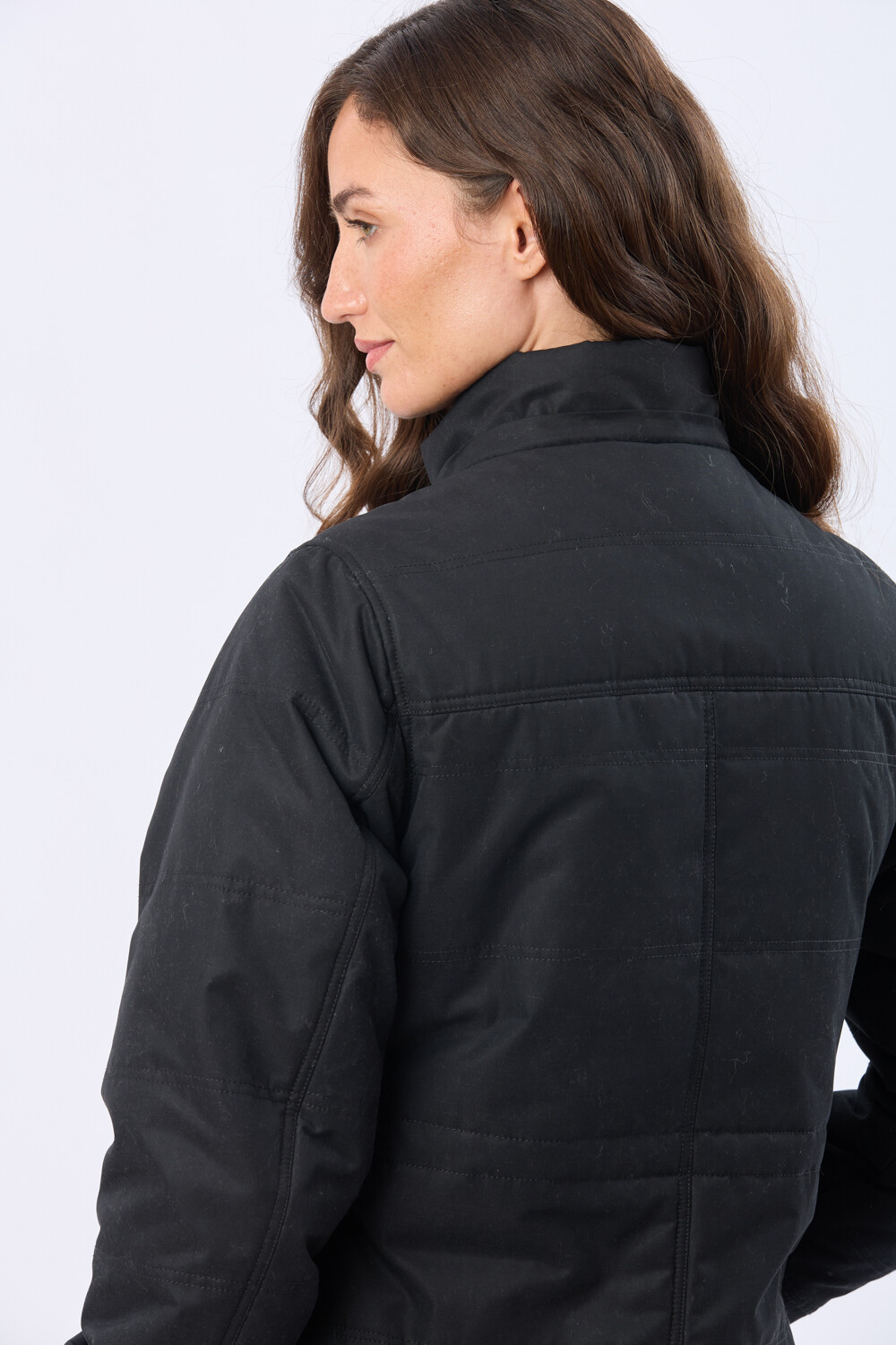 CAMPERA DE ABRIGO CON FORRO DE SHERPA Negro