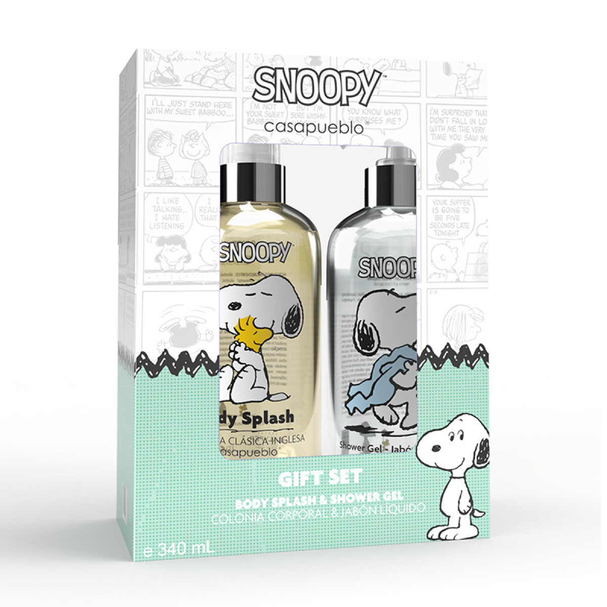 Casapueblo Snoopy Set - Body splash 340 ml + Jabón líquido 340 ml 