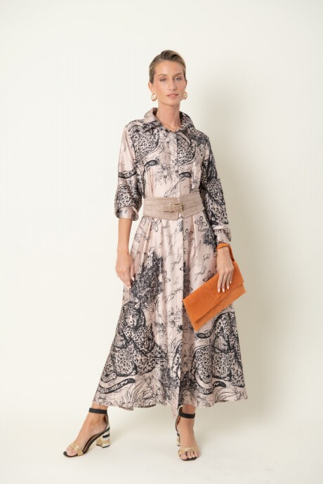 VESTIDO LEOPARDO Natural