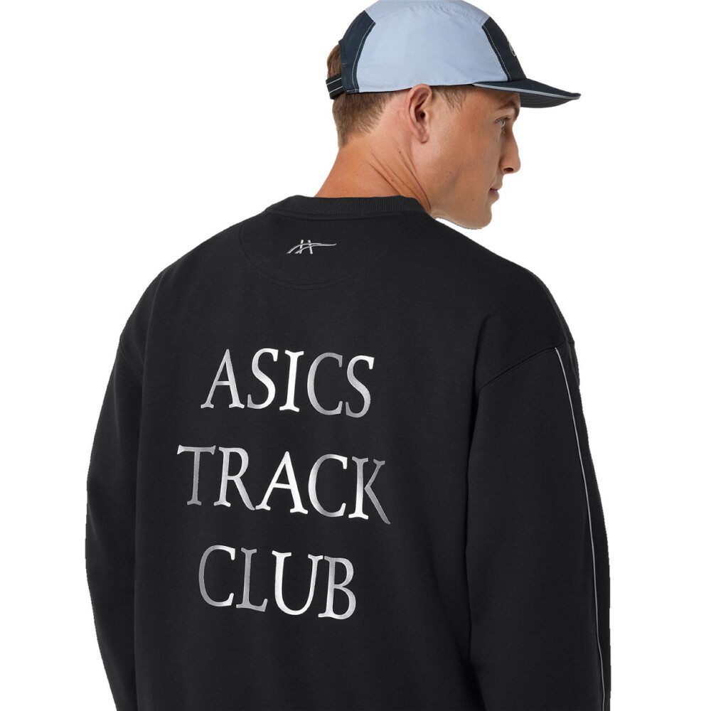 Polera Training Asics Track Club Heritage Crew-Neck Top C Un Performance Black