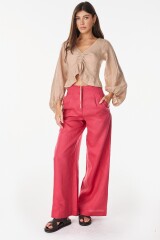 Pantalon Lino Soft Terracota